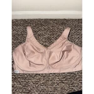 Glamorise Nude Wireless T-shirt Bra Unlined Women's Size 44DD